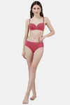 Soie Padded Non Wired Medium Coverage T-Shirt Bra - Desert Rose — thumbnail 6